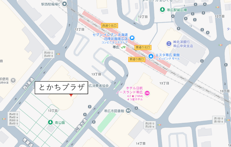 とかちプラザ Googleマップ